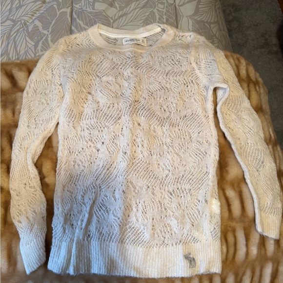 Vintage Abercrombie Cream Lace Sweater - Picture 2 of 9